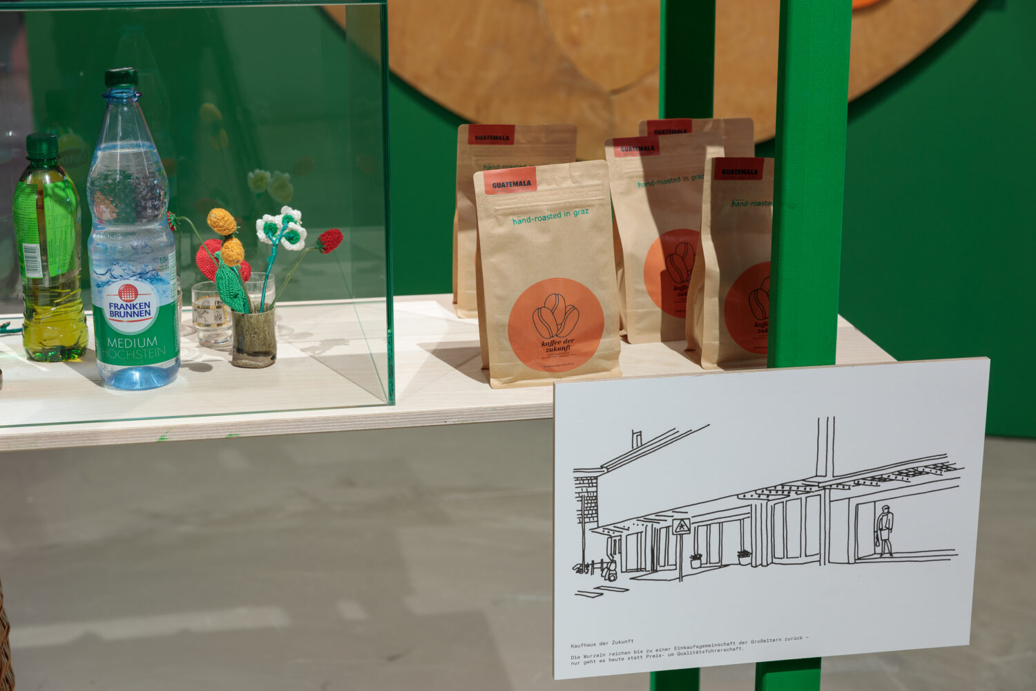 Kaufhaus der Zukunft, präsentiert im International Village Shop von MyVillages, Ausstellungsansicht, Foto: Kunsthaus Graz/N. Lackner